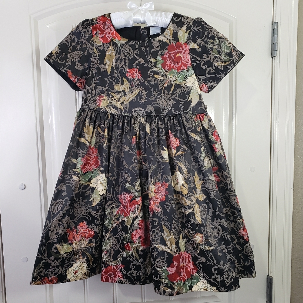NWT Edgehill Collection Black Floral Dress Size 6X
